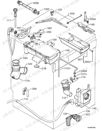 Взрыв-схема стиральной машины Privileg 024738_8463 - Схема узла Hydraulic System 272